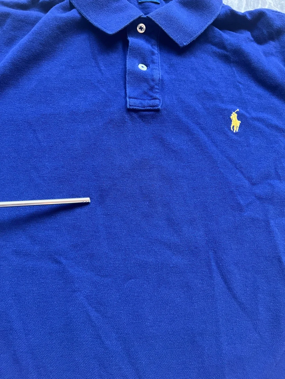 Polo Ralph Lauren Mens Royal Blue Cotton Yellow Pony Embroidered Preppy Polo XL